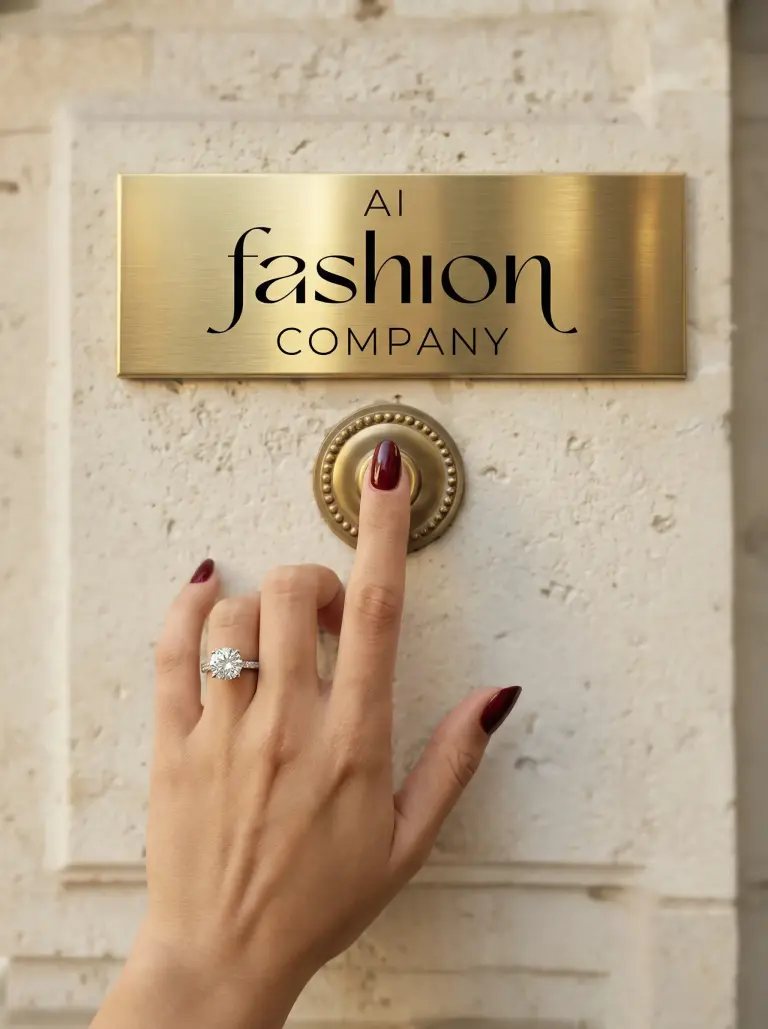Targa dell'ufficio di AI Fashion Company – agenzia moda AI a Firenze